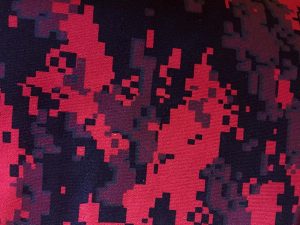 Red Digital Camo Printed fabric- TechTextil Atlanta